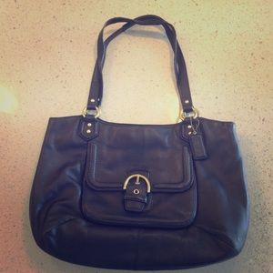 Coach Navy Leather Purse